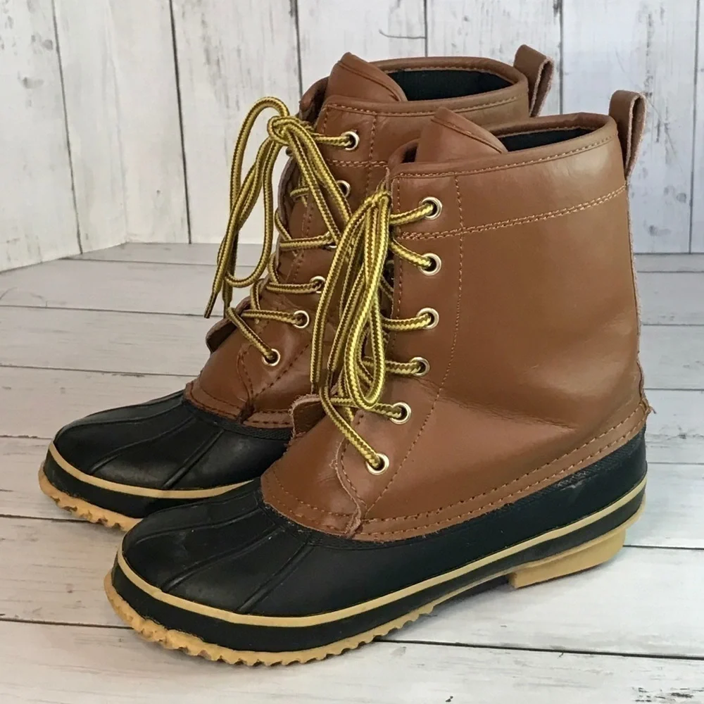 Route 66 Leather and Manmade Duck Boots